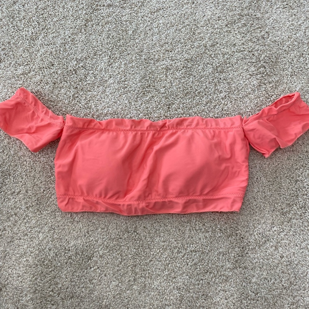 Off the shoulder bikini top.